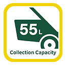 Collection Capacity: 55L Webb WER460ES Collection Capacity