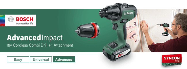 Bosch ADVANCEDIMPACT 18v Cordless Combi Drill + 1 Attachment
