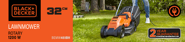 Black & Decker BEMW451BH Rotary Lawnmower 320mm
