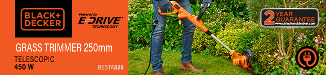 Black & Decker BESTA525 Telescopic Grass Trimmer 250mm