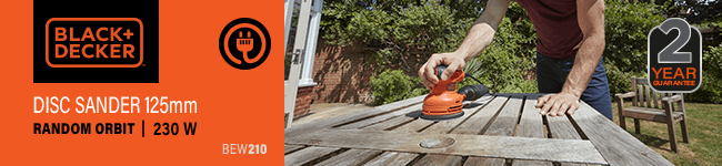 Black & Decker BEW210 Random Orbit Disc Sander 125mm