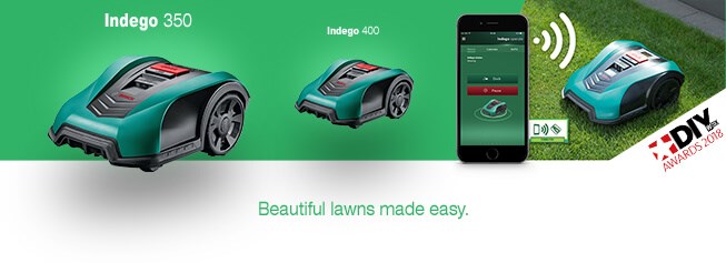Bosch INDEGO 350 CONNECT 18v Cordless Robotic Lawnmower Banner