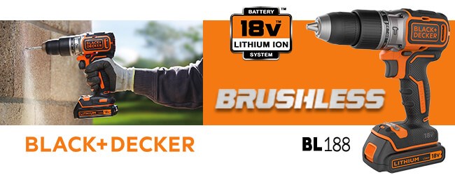 Black & Decker BL188 18v Cordless Brushless Drill Driver Banner
