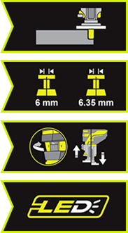 Trim Router Features Icons