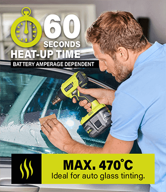 Ryobi R18HG ONE+ 18v Heat-up Time Max 470C