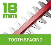 Greenworks G24HT57 Tooth Spacing