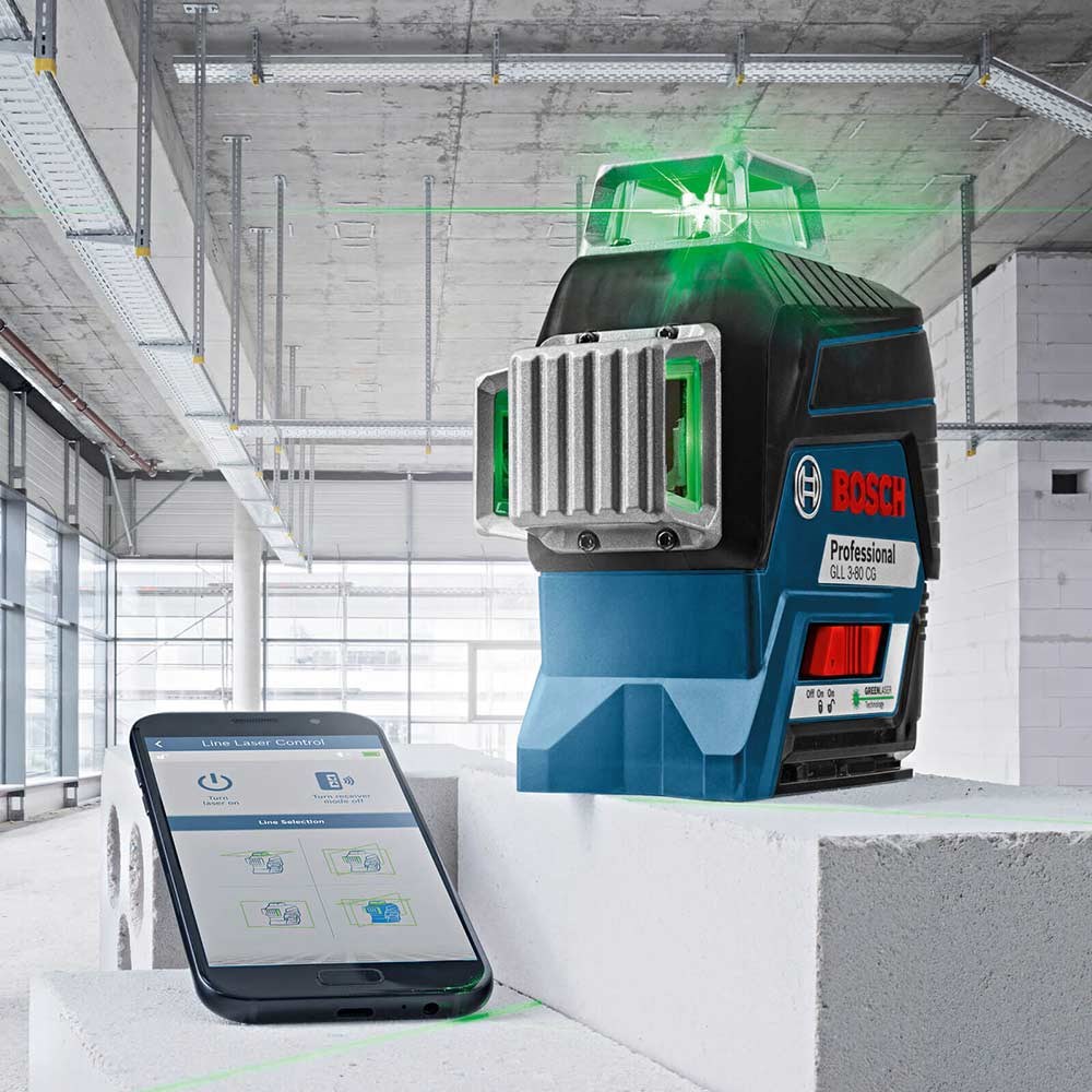 Bosch Gll 3 80 Cg 12v Cordless Connected Green Line Laser Level