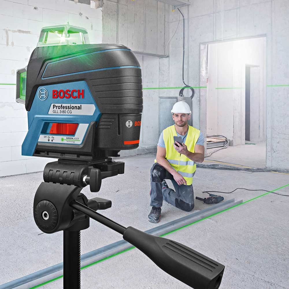 Bosch Gll 3 80 Cg 12v Cordless Connected Green Line Laser Level
