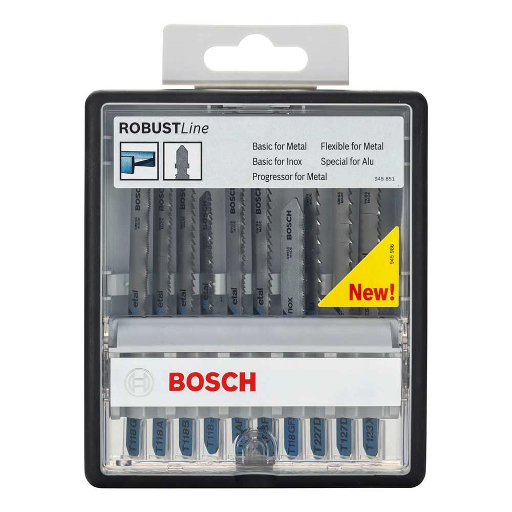 Bosch 10 Piece Metal Cutting Jigsaw Blade Set Jigsaw Blades