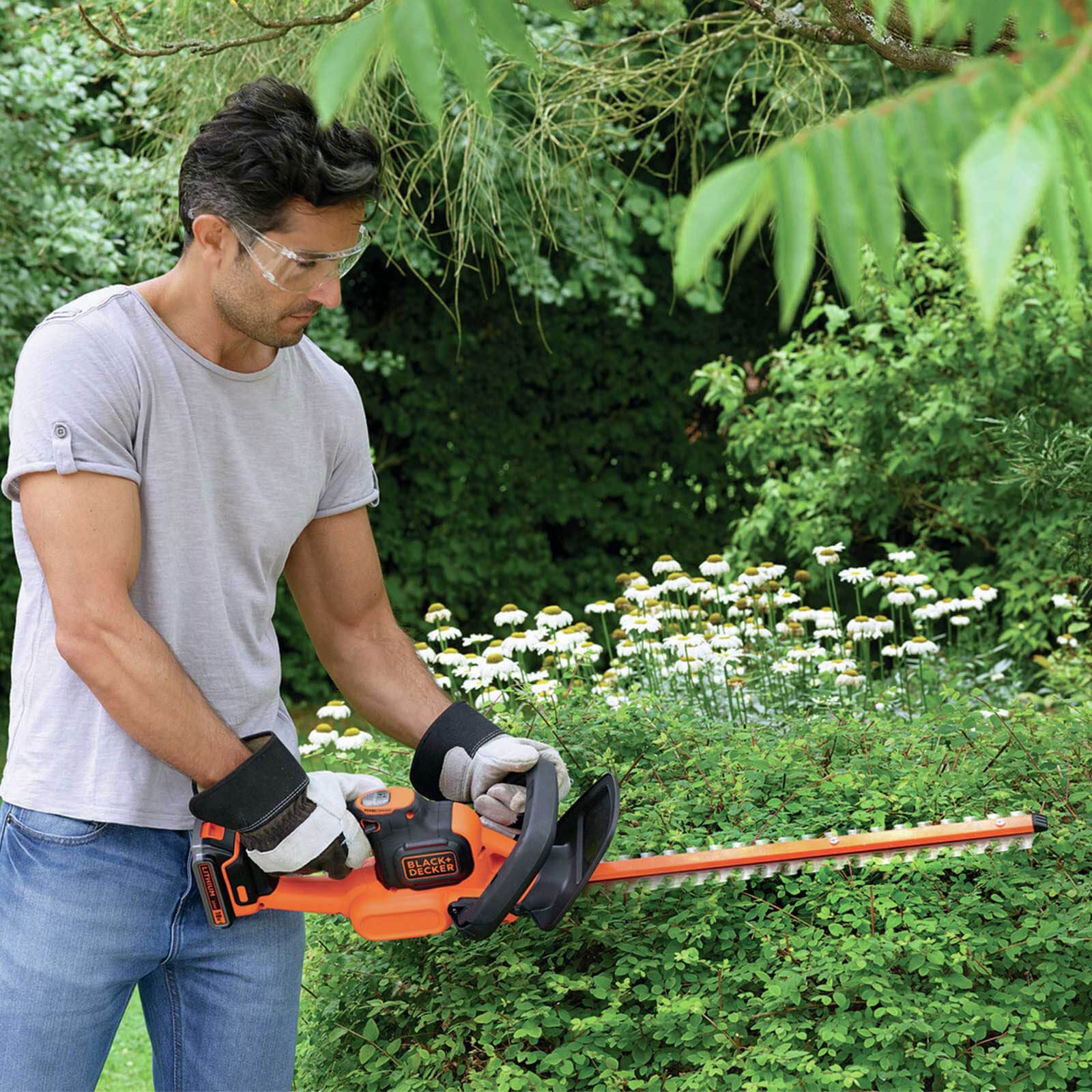 Buy BLACK + DECKER Strimmer GTC18452PC Cordless Hedge Trimmer with 1 Battery
