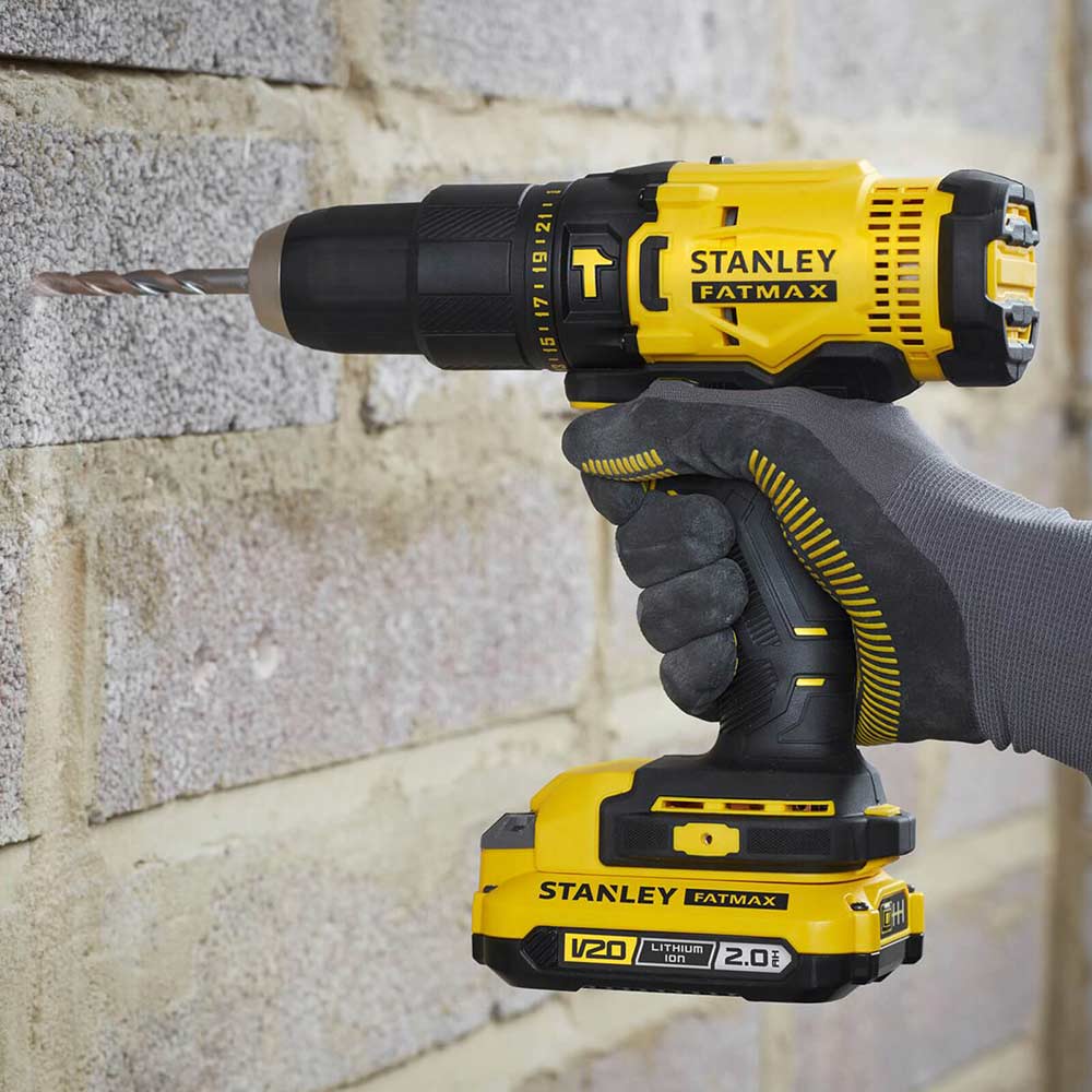 Stanley FatMax V20 18v Cordless Combi Drill and Impact Driver Power Tool Kit Power Tool Kits
