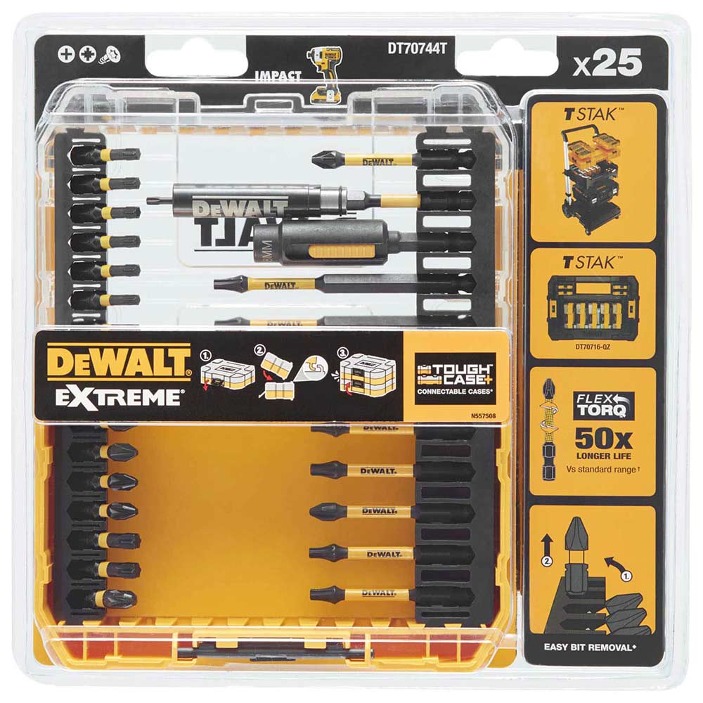 DeWalt 25 Piece FlexTorq Impact Screwdriver Bit Set in ToughCase