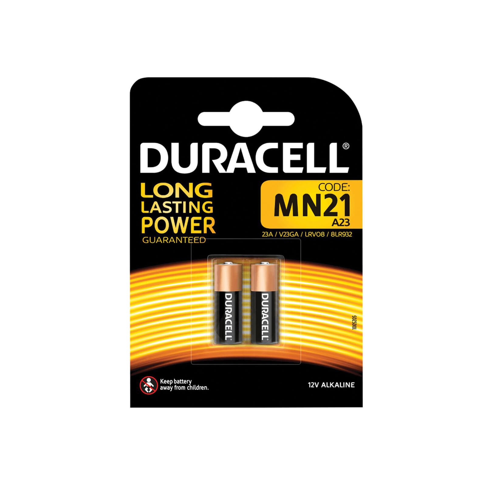 21/23 Duracell 12 Volt Alkaline Battery (A23) . MEBULBS