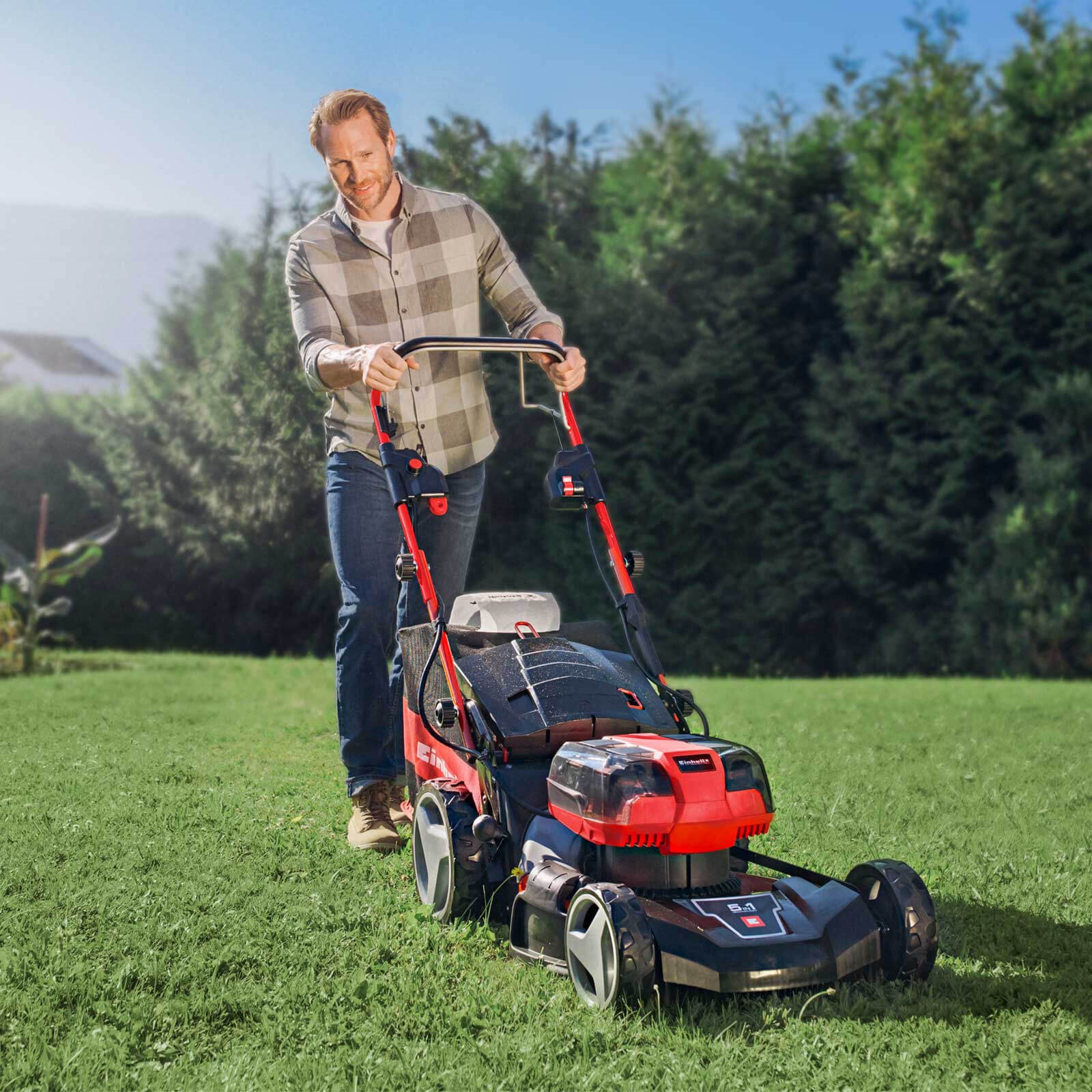 Mister Worker®  EINHELL GP-CM 36/47 S HW Li (4x4.0Ah) - 18V 4Ah cordless  lawnmower (with 4 batteries and 2 chargers)