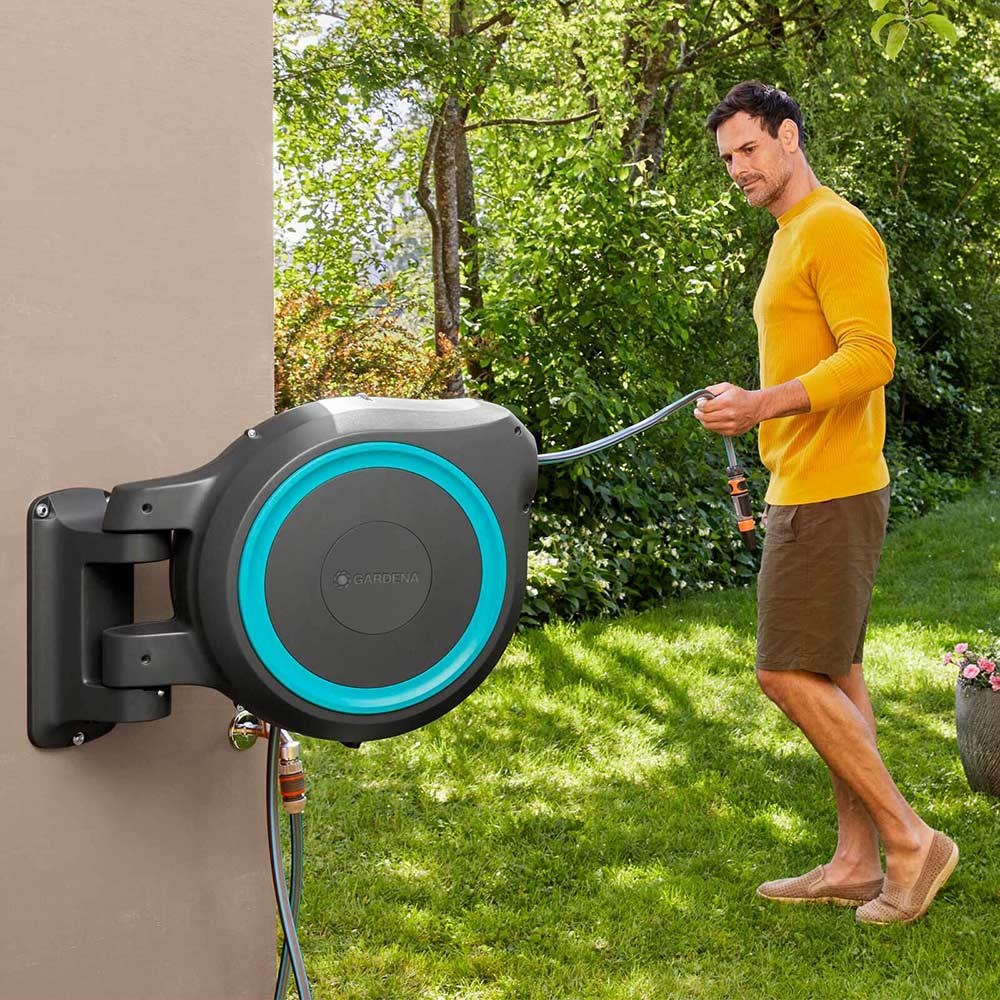 Home & Garden Store 35m 15m 35m Gardena Wall Mounted Hose Reel Box With