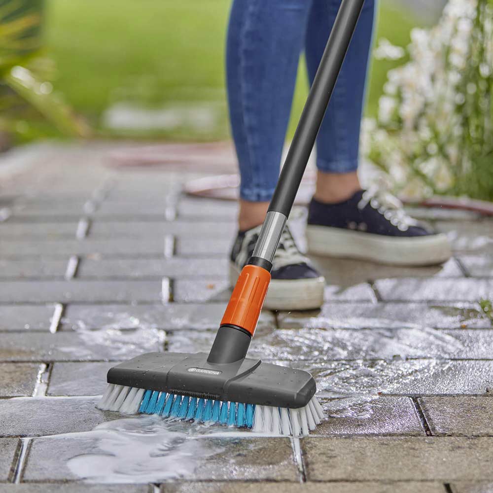 LS Outdoor Yard Broom 12" Heavy Duty Garden Brush With 120cm Stainless Steel Handle Stiff Bristle Decking Brush For Driveways Patios Paths & Yard Cleaning (2 - View #10