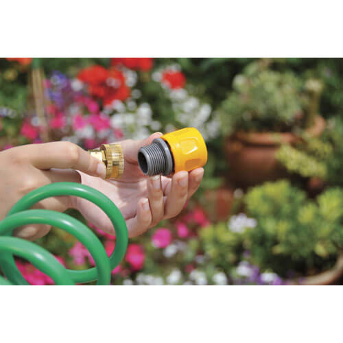 Hozelock 2170 Flat Hose & Spiral Hose Adaptor Garden Watering Equipment 26.5mm 
