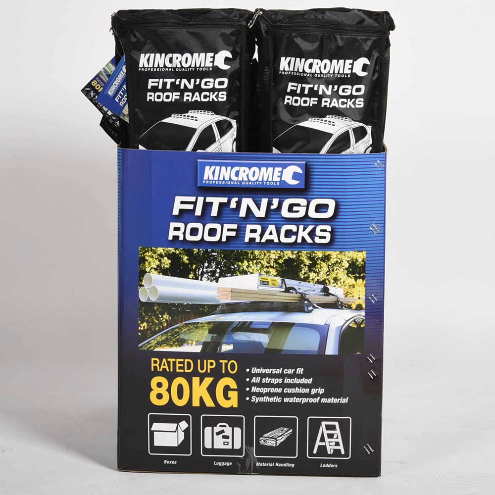 Kincrome Universal Soft Car Roof Rack Luggage Bars Luggage Roof Bars