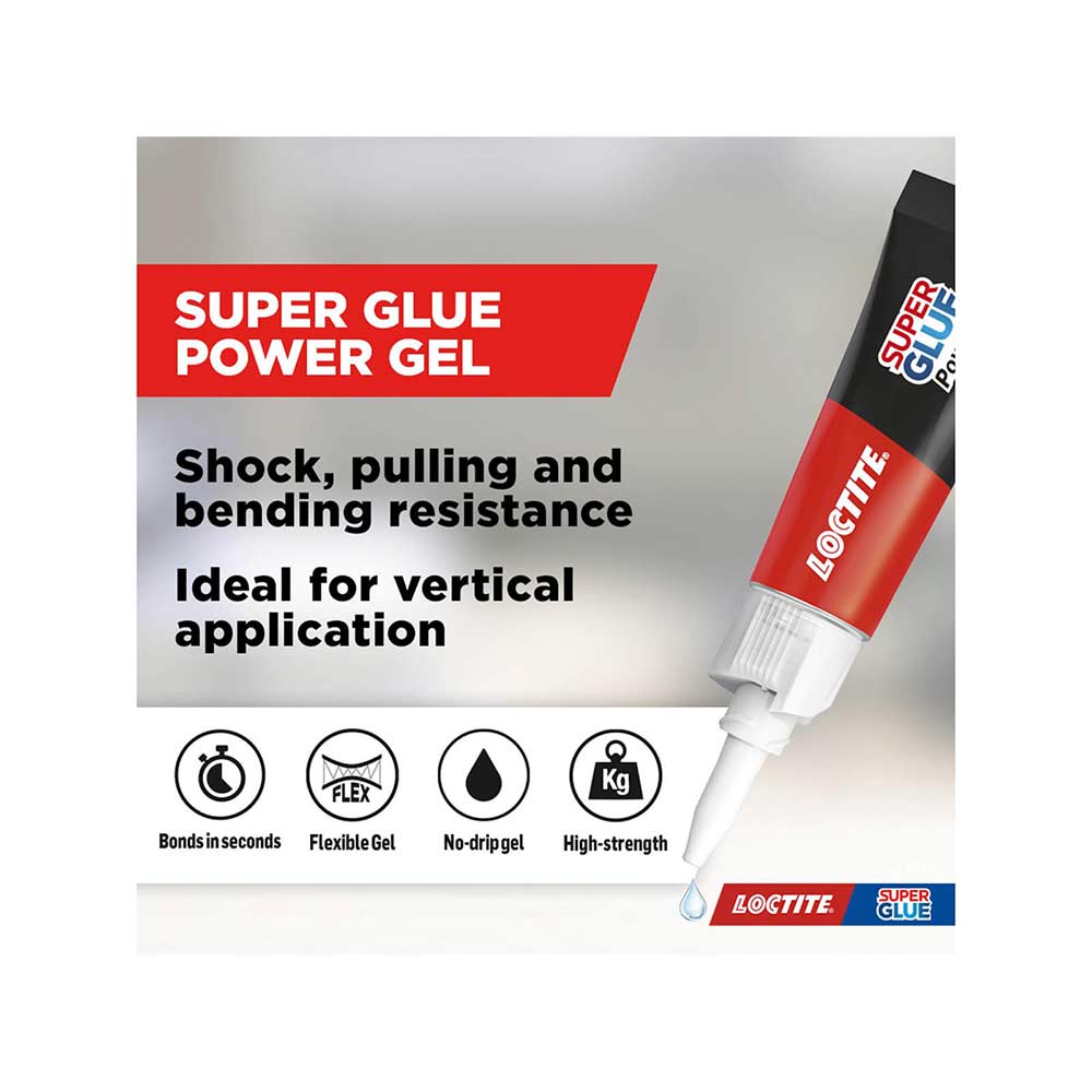Loctite Super Glue Power Gel 1x4g – Clear, Flexible, Non-Drip
