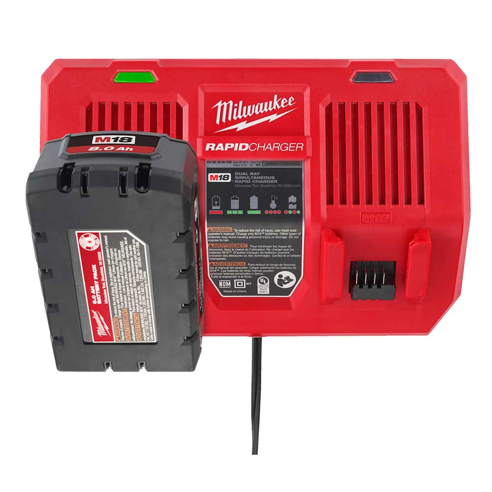 Milwaukee M18 DFC 18v Dual Bay Rapid Battery Charger Battery