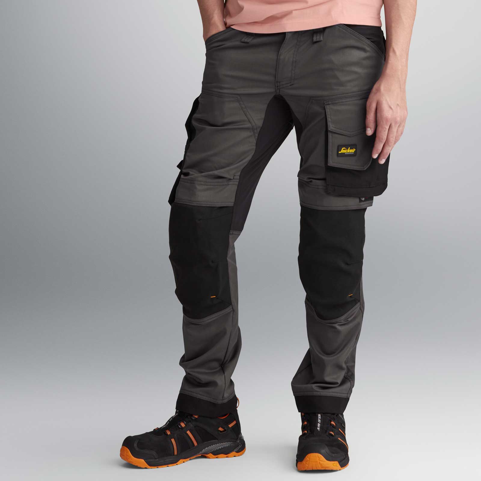 Scruffs Work Trousers  Trade Flex Slim Fit Straight Leg with Stretch Black  Grey  eBay