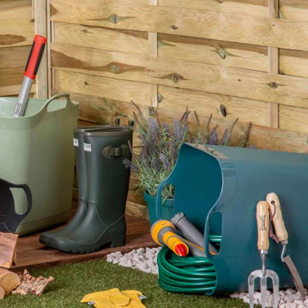 Easy Shopping 3 X 42 Litre Large Flexi Tub Garden Home Flexible Colour Rubber Storage Container