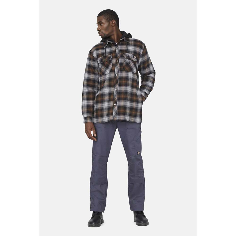 Dickies Hooded Fleece Flannel Shirt Jacket Hoodies