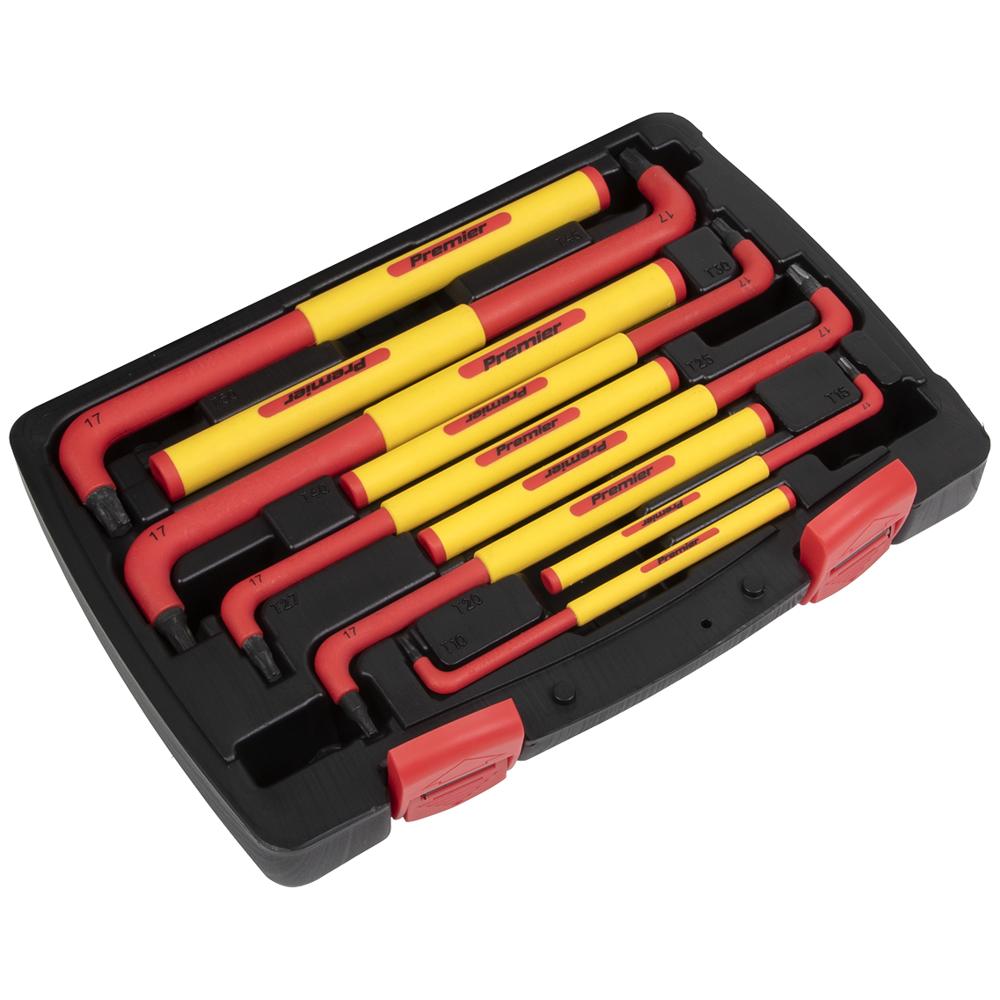 Sealey 9 Piece Extra Long VDE Insulated Torx Allen Key Set | Hex