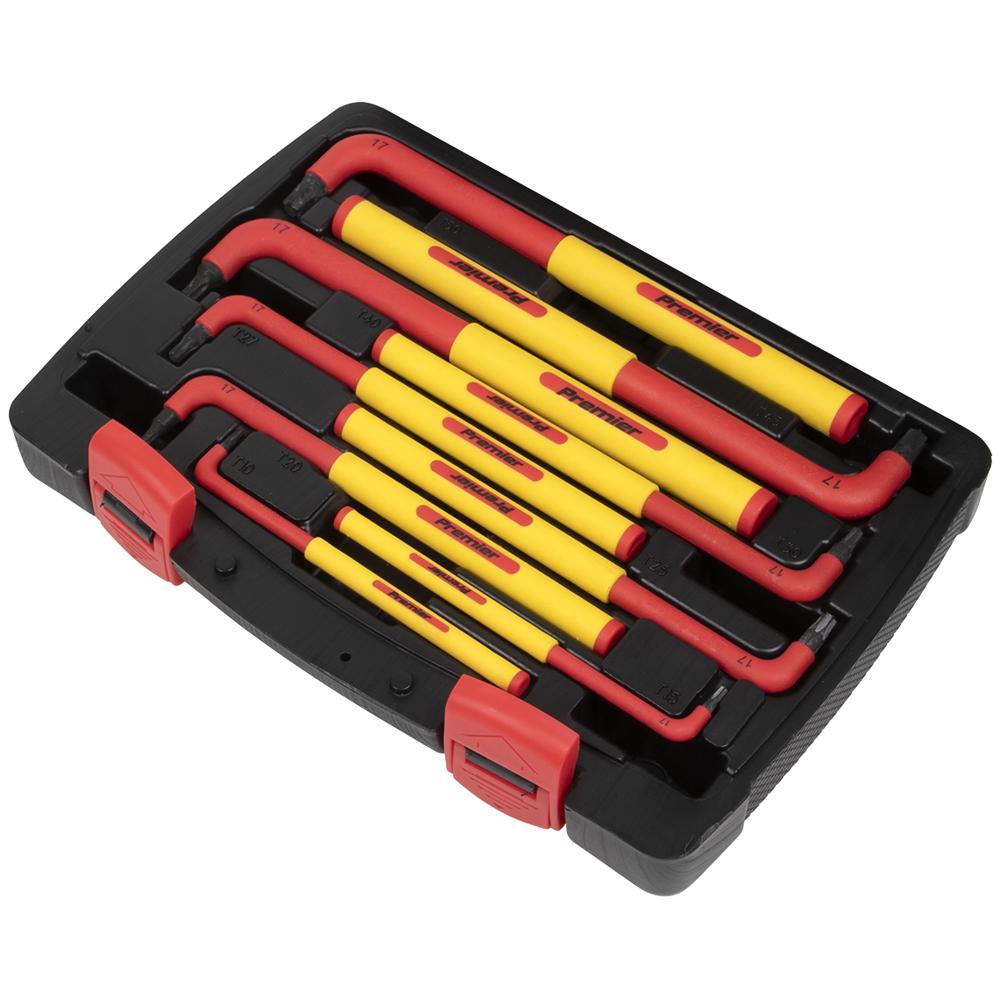Sealey 9 Piece Extra Long VDE Insulated Torx Allen Key Set | Hex