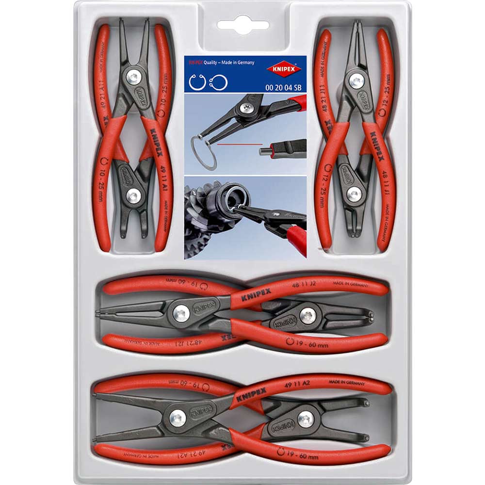 Image of Knipex 8 Piece Precision Circlip Pliers Set