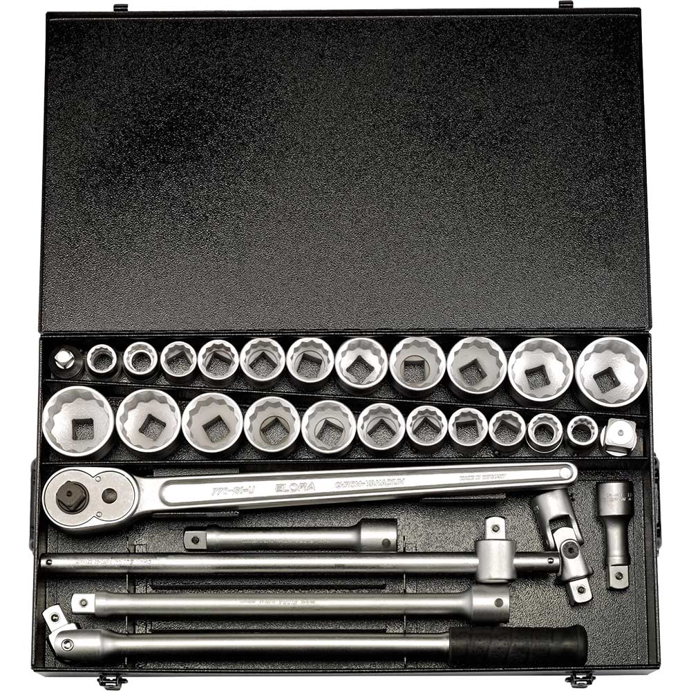 Elora 31 Piece 3/4" Drive Bi Hex Socket Set Metric and Imperial 3/4