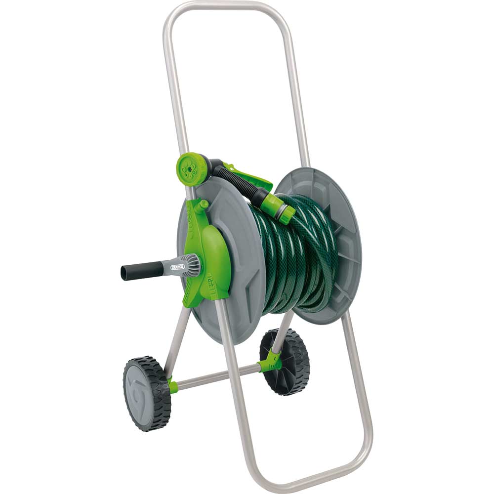 Draper Garden Hose Trolley Kit 1/2" / 12.5mm 15m Green