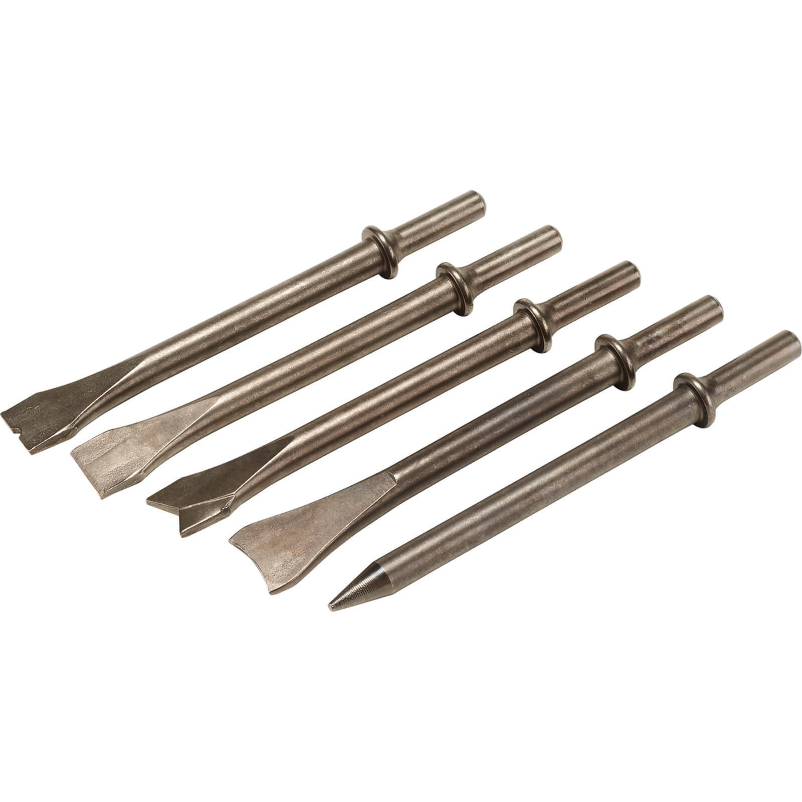 Image of Draper 4 Piece 10mm Shank Chisel Set for Air Hammers