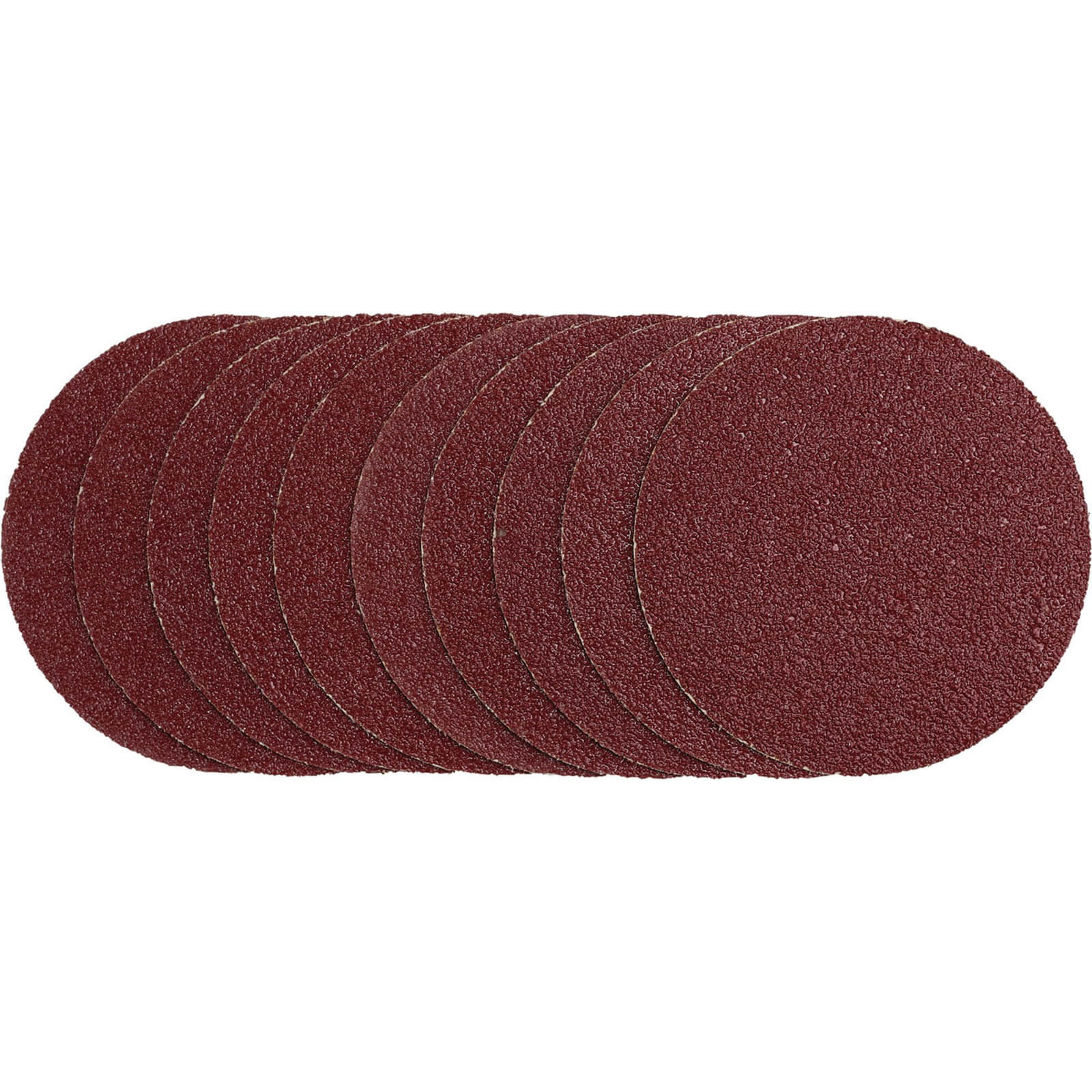 Image of Draper Unpunched Hook and Loop Sanding Discs 125mm 125mm 40g Pack of 10