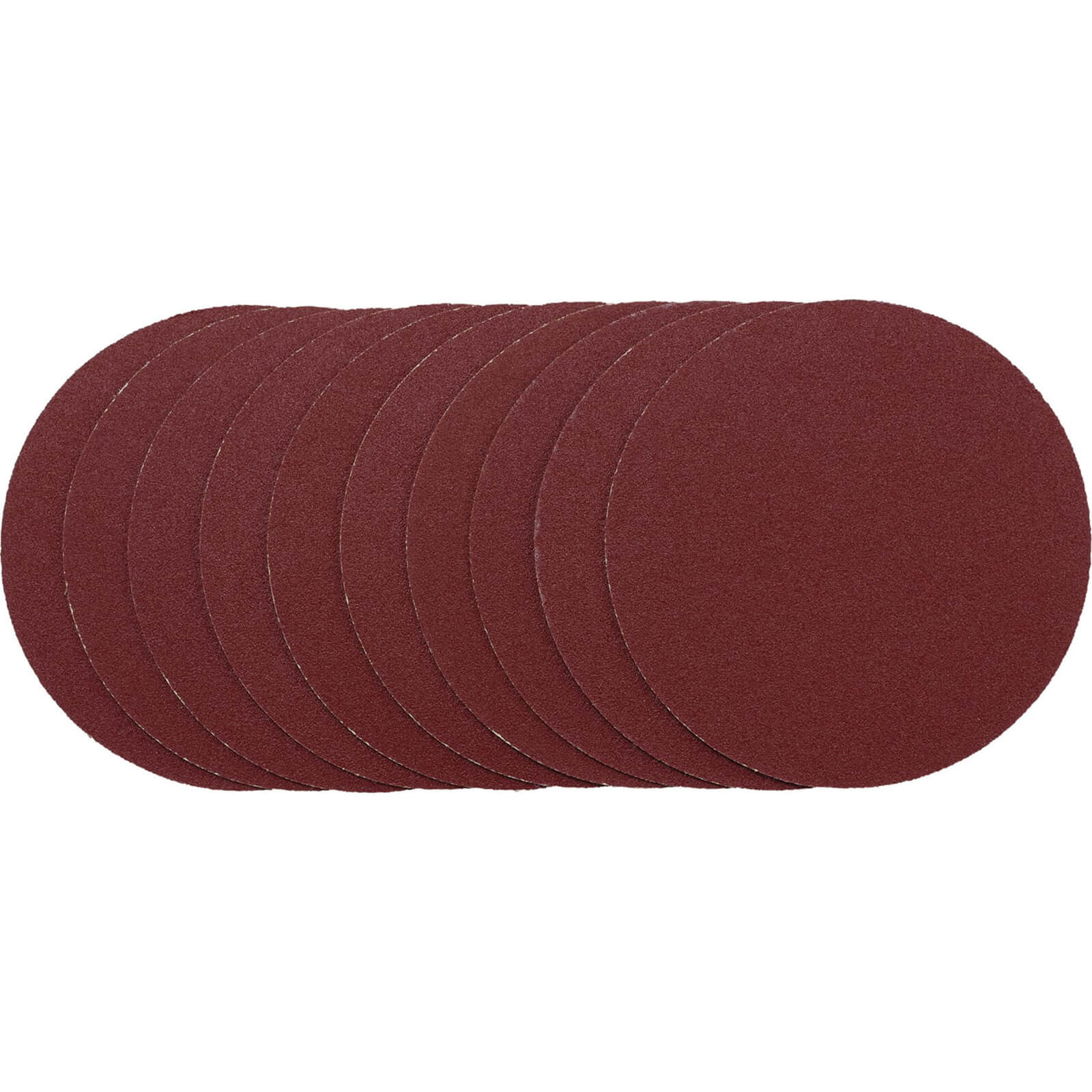 Image of Draper Unpunched Hook and Loop Sanding Discs 125mm 125mm 120g Pack of 10