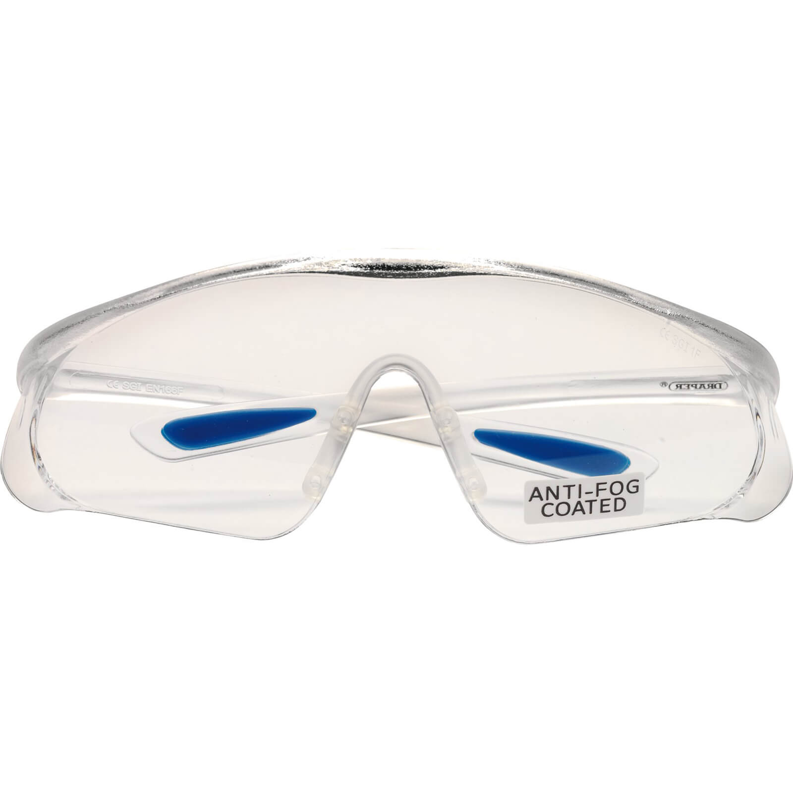 Image of Draper Anti Fog Safety Glasses Clear Clear