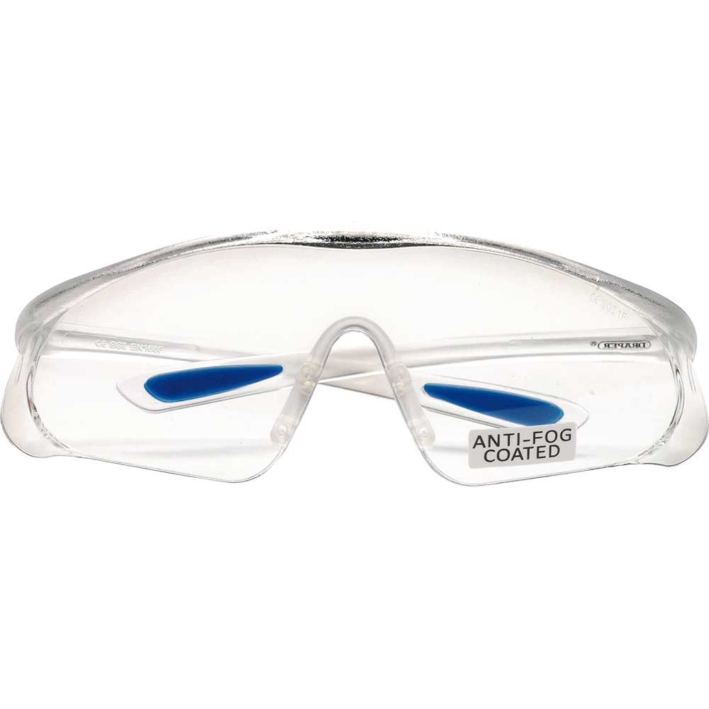 Image of Draper Anti Fog Safety Glasses Clear Clear