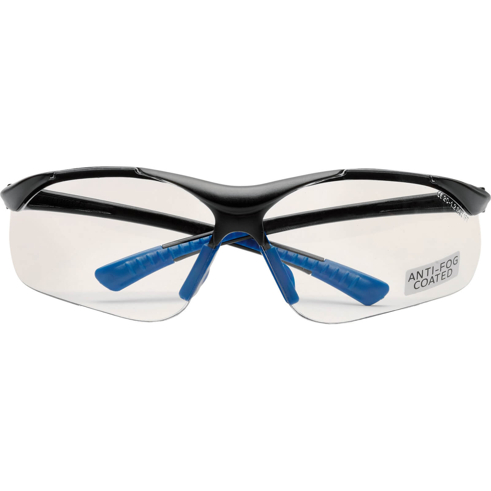 Image of Draper Anti Fog Safety Glasses Black Clear