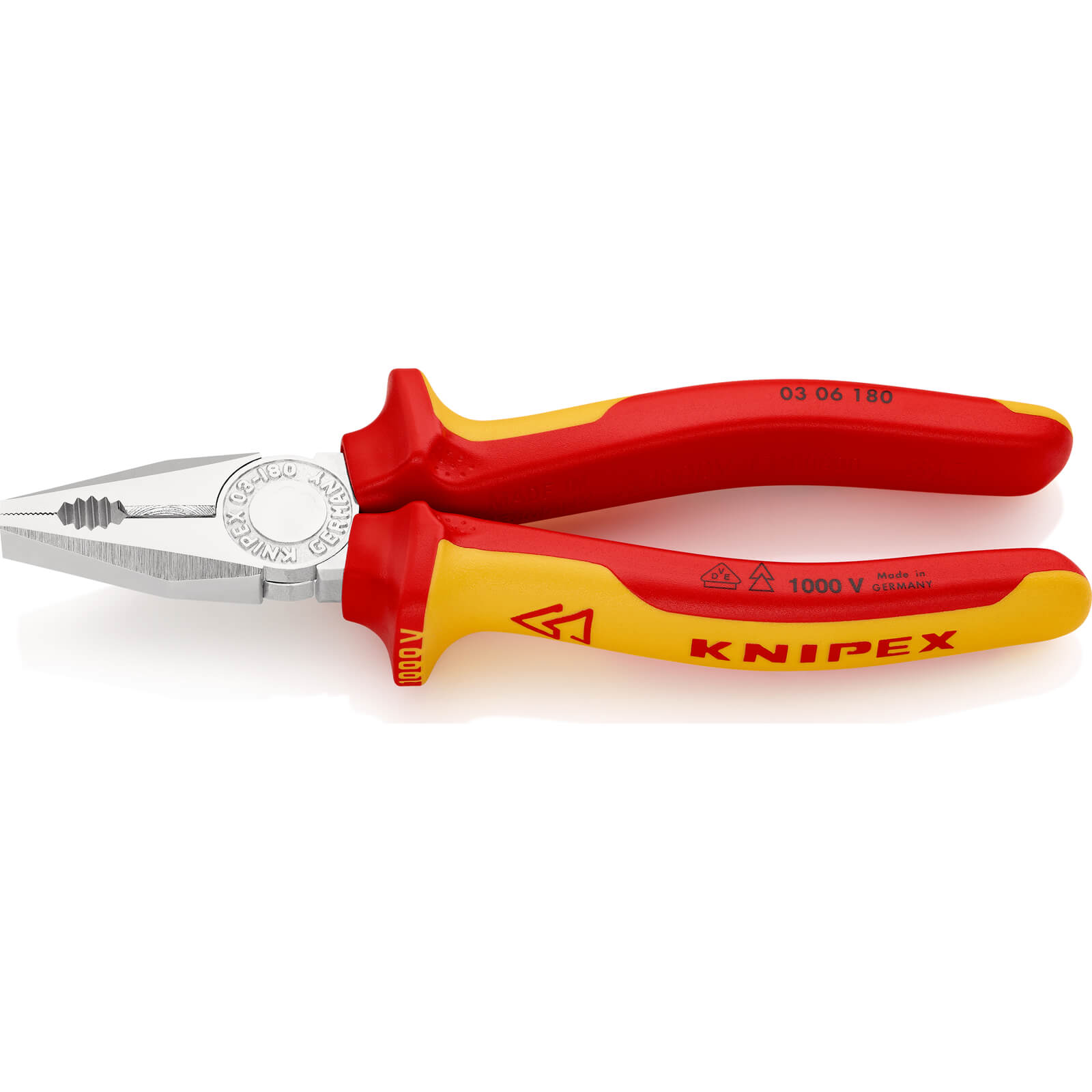Image of Knipex 03 06 VDE Insulated Combination Pliers 180mm
