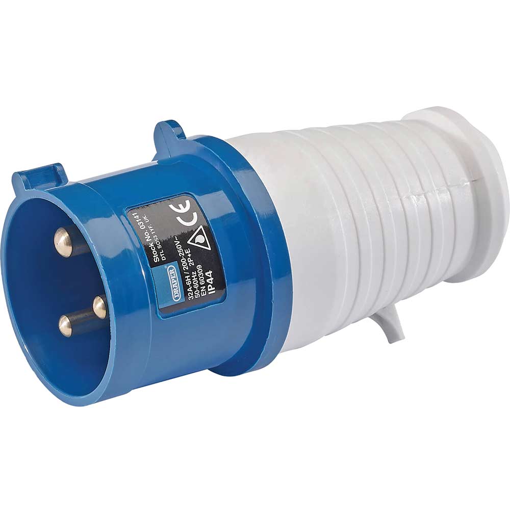 Draper IP44 Site Plug 32 amp 240v 240v