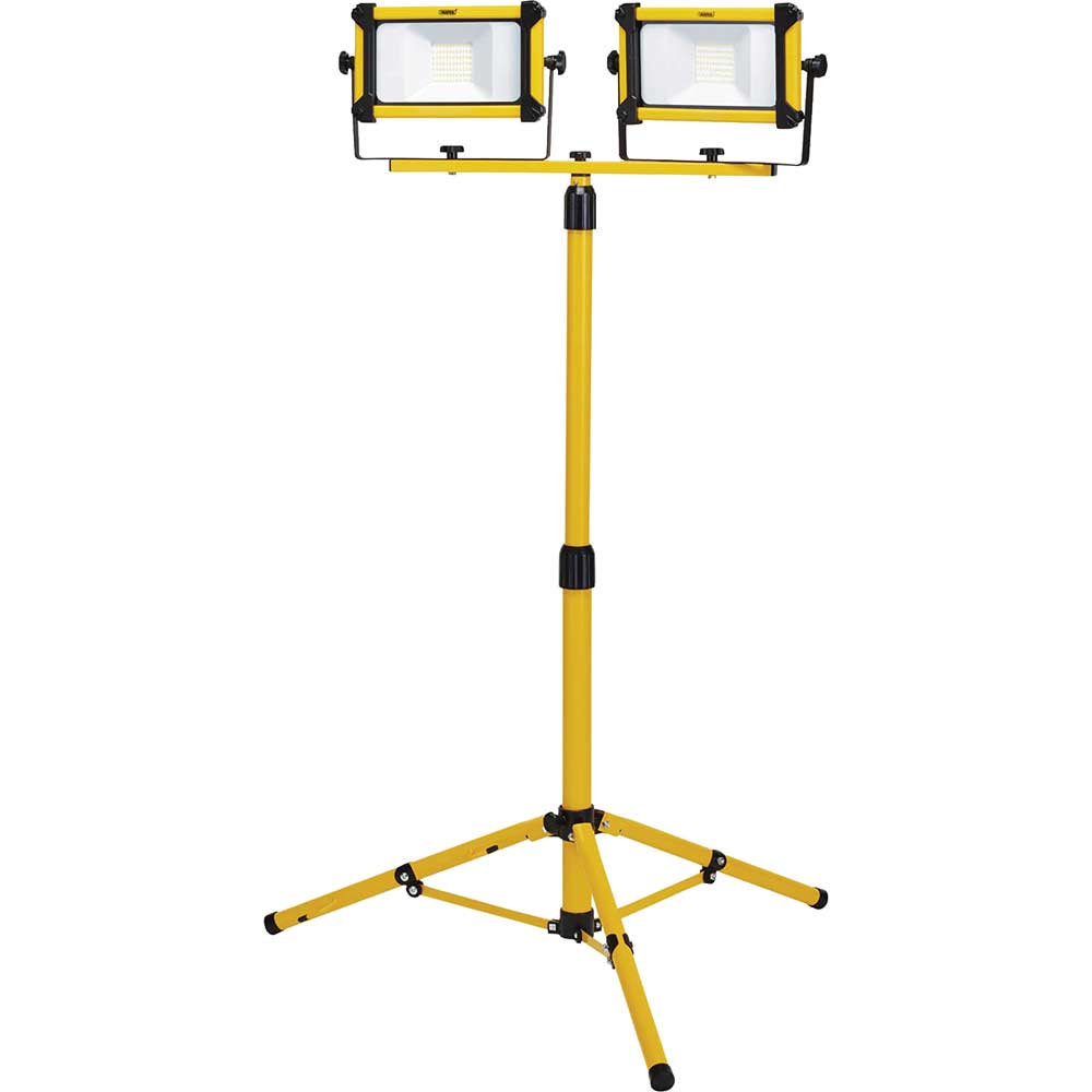 Image of Draper SMD LED Twin Tripod Site Light 20 Watt 110v