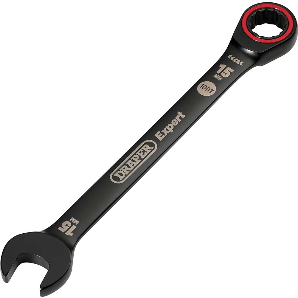 Draper Expert Hi-Torq Ratchet Combination Spanner 15mm