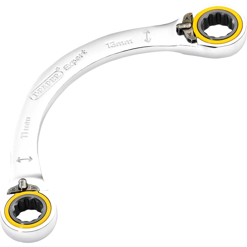 Draper Expert Hi Torq Double Ring Ratchet Half Moon Spanner 11mm x 13mm