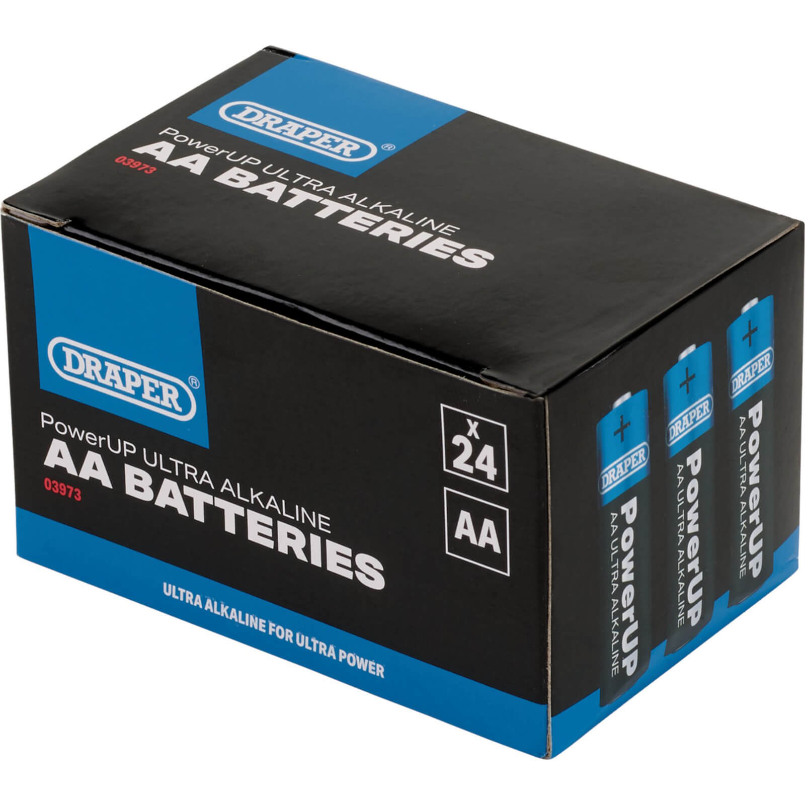 Image of Draper Powerup Ultra Alkaline AA Batteries Pack of 24