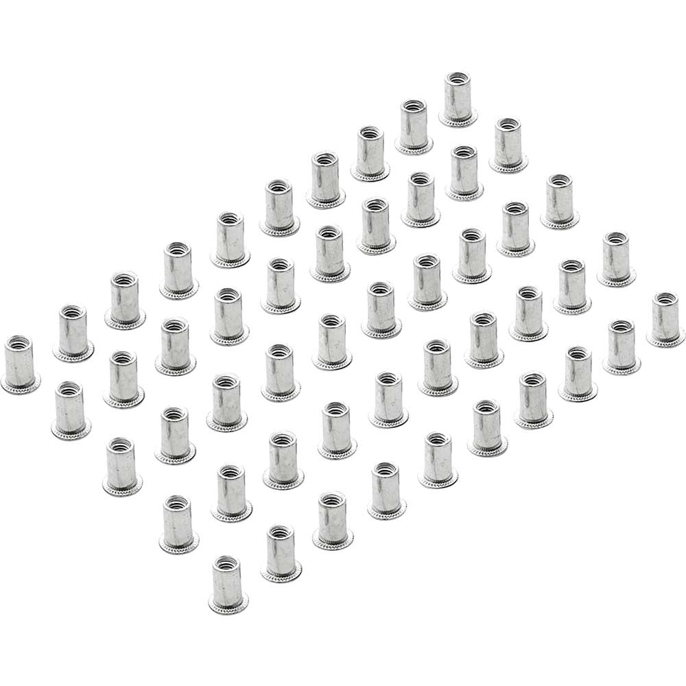 Image of Draper Zinc Plated Threaded Insert Rivet Nuts M12 Thread Pack of 50