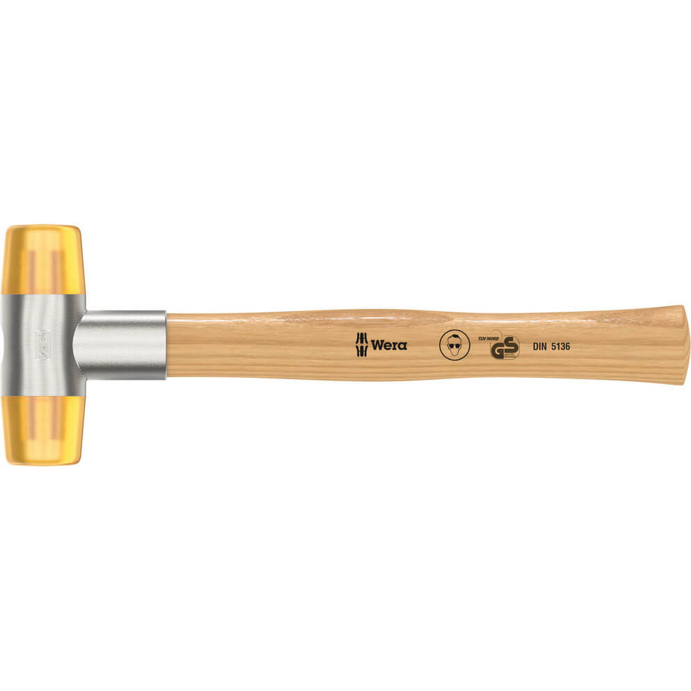 Image of Wera 100 Soft Faced Cellidor Head Hammer 35mm
