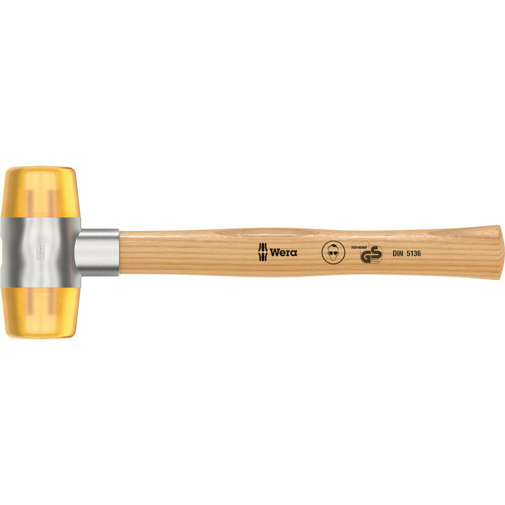 Image of Wera 100 Soft Faced Cellidor Head Hammer 60mm
