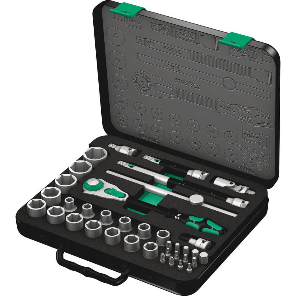 product image of Wera 8100 SC2 Zyklop 37 Piece 1/2