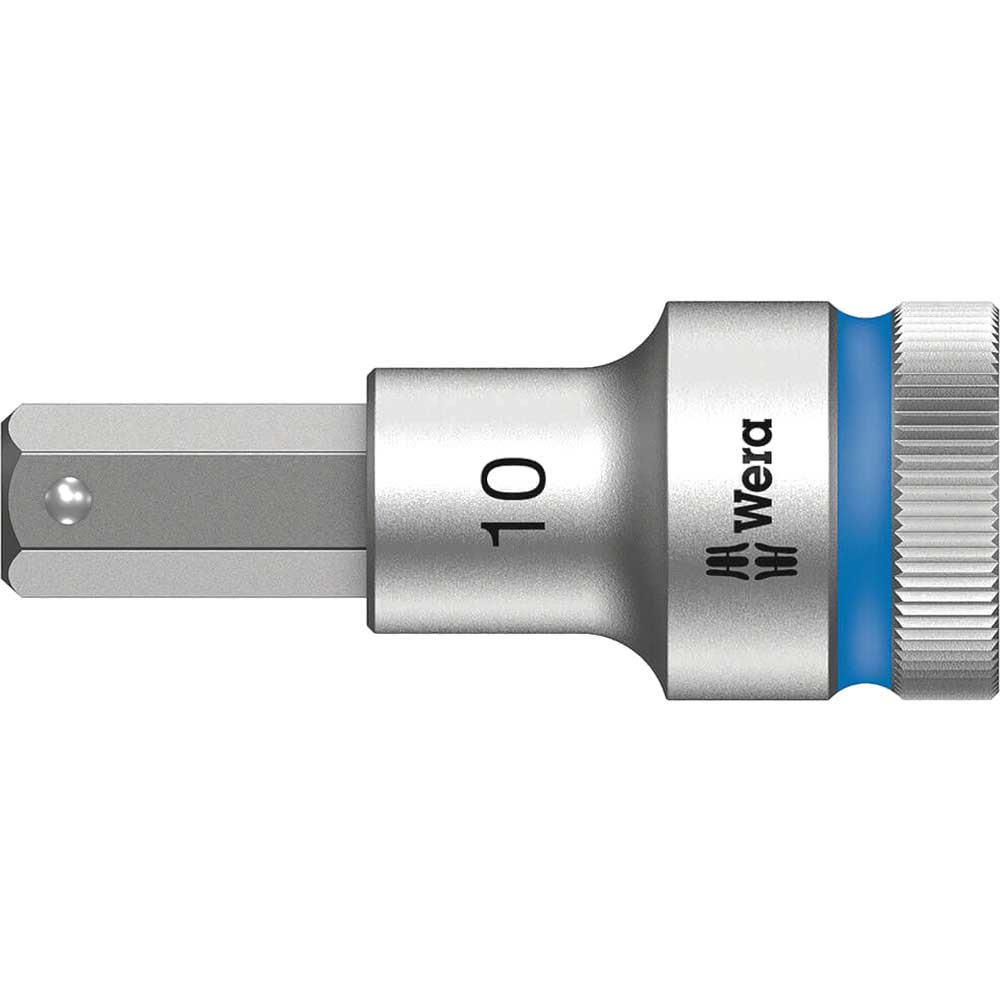 Image of Wera 8740C HF Zyklop 1/2" Drive Hexagon Socket Bit Metric 1/2" 10mm