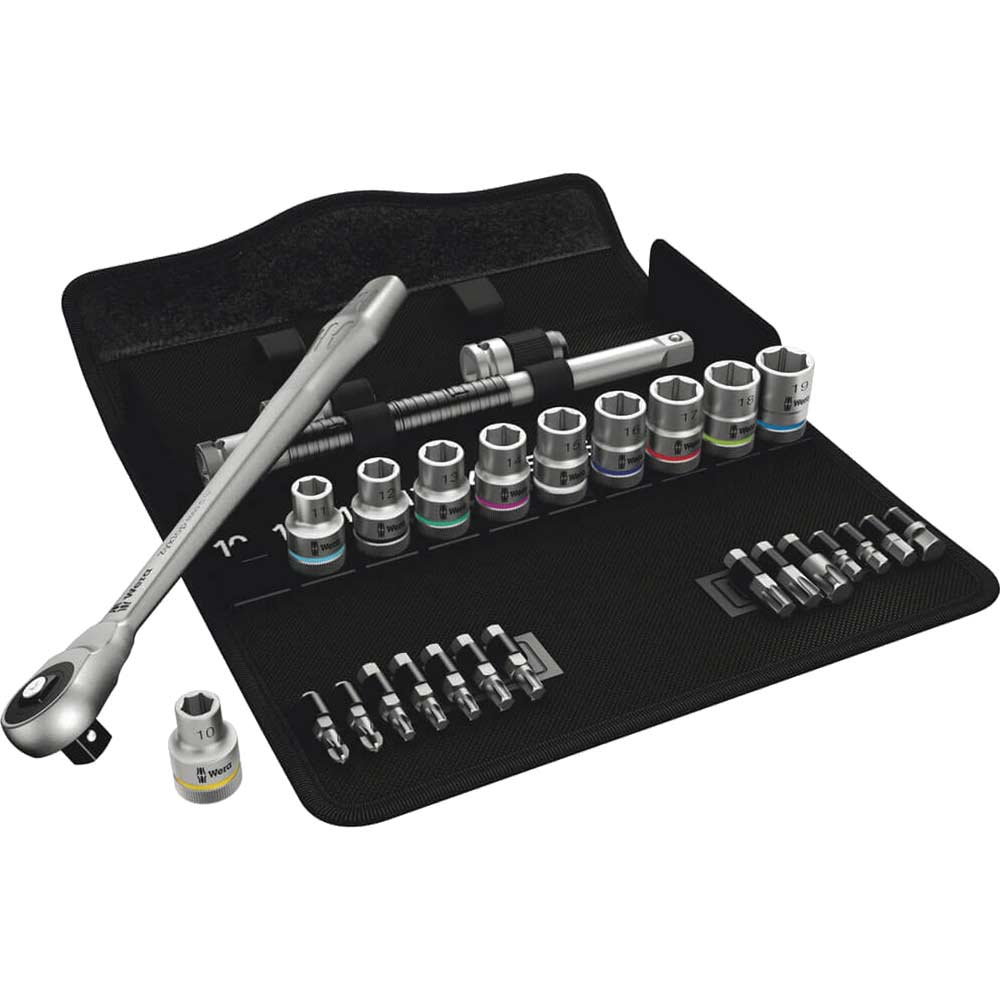 Wera 8100 SC7 Zyklop 28 Piece 1/2" Drive Socket and Bit Set 1/2